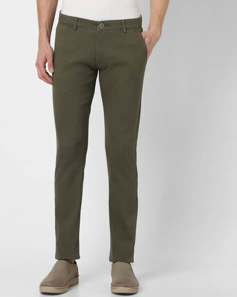 Men Mid-Rise Chino Casual Trousers