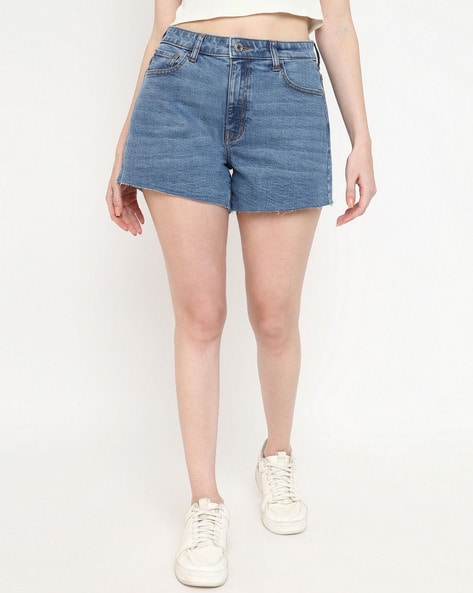 Buy Blue Shorts for Women by GUESS Online Ajio