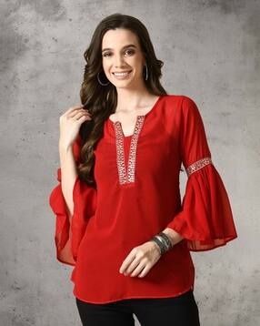 nyrika Women Embroidered Relaxed Fit Tunic-picture-31