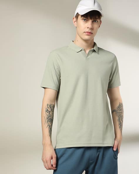 Teamspirit Men Regular Fit Polo T-Shirt deal from ajio