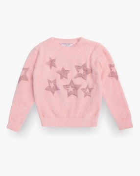 u.s. polo assn. Girls Star Intarsia Round-Neck Sweatshirt-picture-43