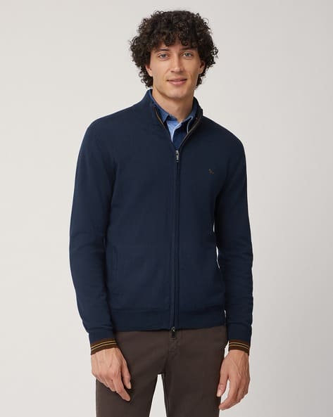 Regular Fit Zip-Front Cardigan