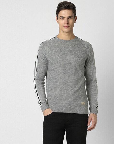 PETER ENGLAND CASUALS Men Heathered Regular Fit Crew-Neck Pullover