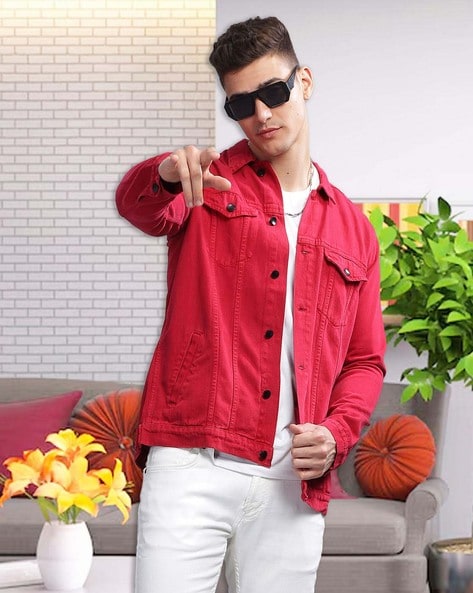 Men Regular Fit Denim Jacket