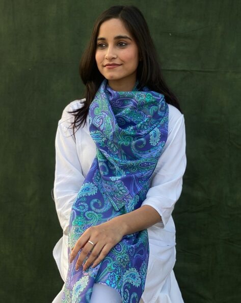 Women Paisley Print Scarf Price in India