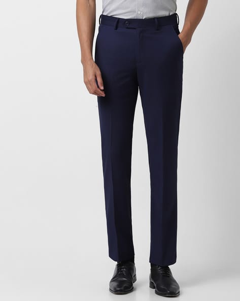 PETER ENGLAND Men Mid-Rise Formal Trousers