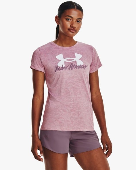 Pink Under Armour T Shirts Women's Women Sportstyle Brand