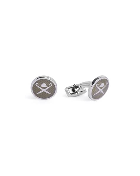 Men Silver-Plated Cufflinks