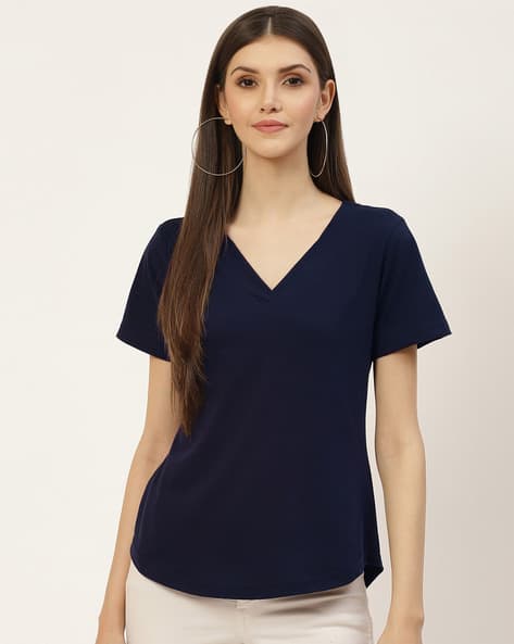 AquaGuard Women's Combed Ringspun V-Neck T-Shirt – 5.5 Oz, 100% Cotton, Classic Feminine Fit - View #5