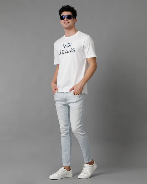 Voi Jeans Flipkart Jeans T Shirt Buy Ice Blue Jeans For Men By VOI