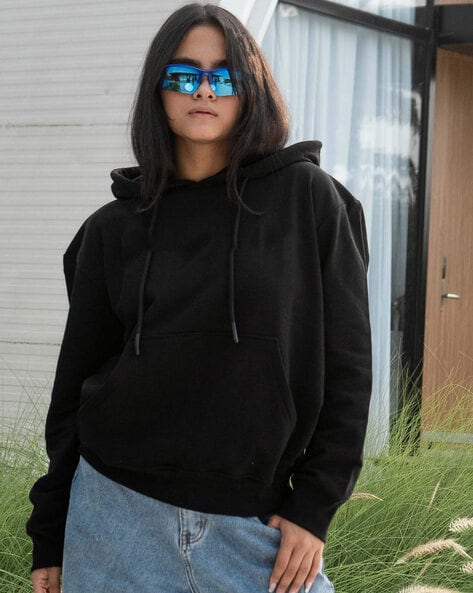 Buy Black Sweatshirt Hoodies for Women by COLOR CAPITAL Online Ajio