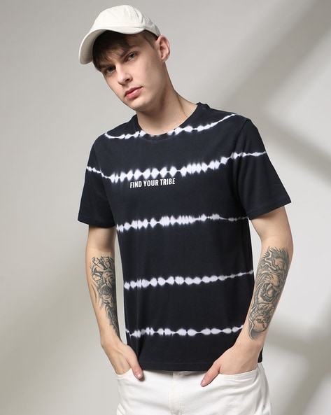 Men Tie & Dye Regular Fit Crew-Neck T-Shirt