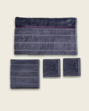 damensch Set of 4 Striped Hand & Face Towel Set-picture-21