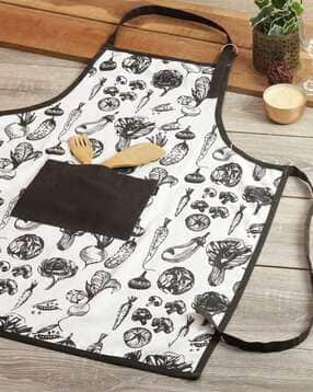 the conversion Cotton printed kitchen Apron with pocket-picture-24