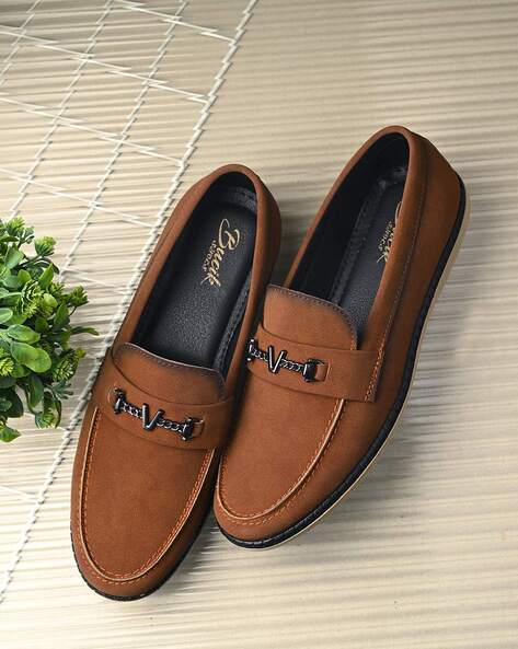 Men Slip-On Low-Tops Loafers Shoes with Round Toes