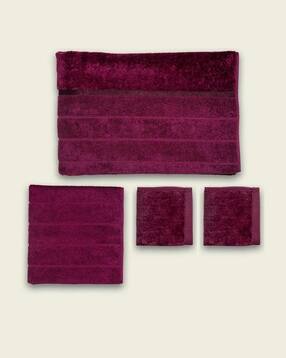 damensch Set of 4 Striped Hand & Face Towel Set-picture-53