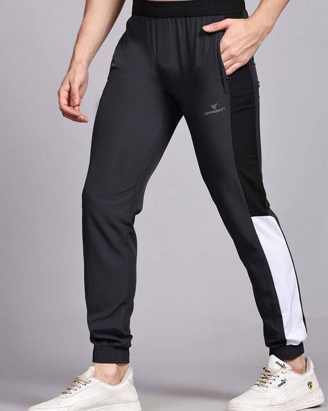 Dpassion Men Mid-Rise Joggers with Elasticated Waist