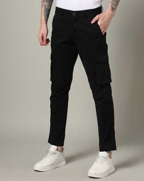 Men Slim Fit Cargo Pants with Insert Pockets