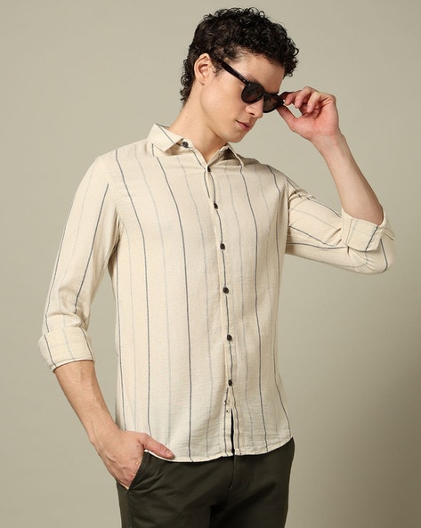 Spykar Men Striped Slim Fit Shirt