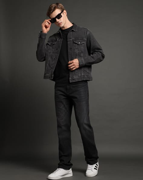 Lee Cooper Men Light-Wash Slim Straight Fit Jeans