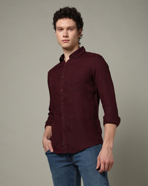 Spykar Men Regular Slim Fit Shirt