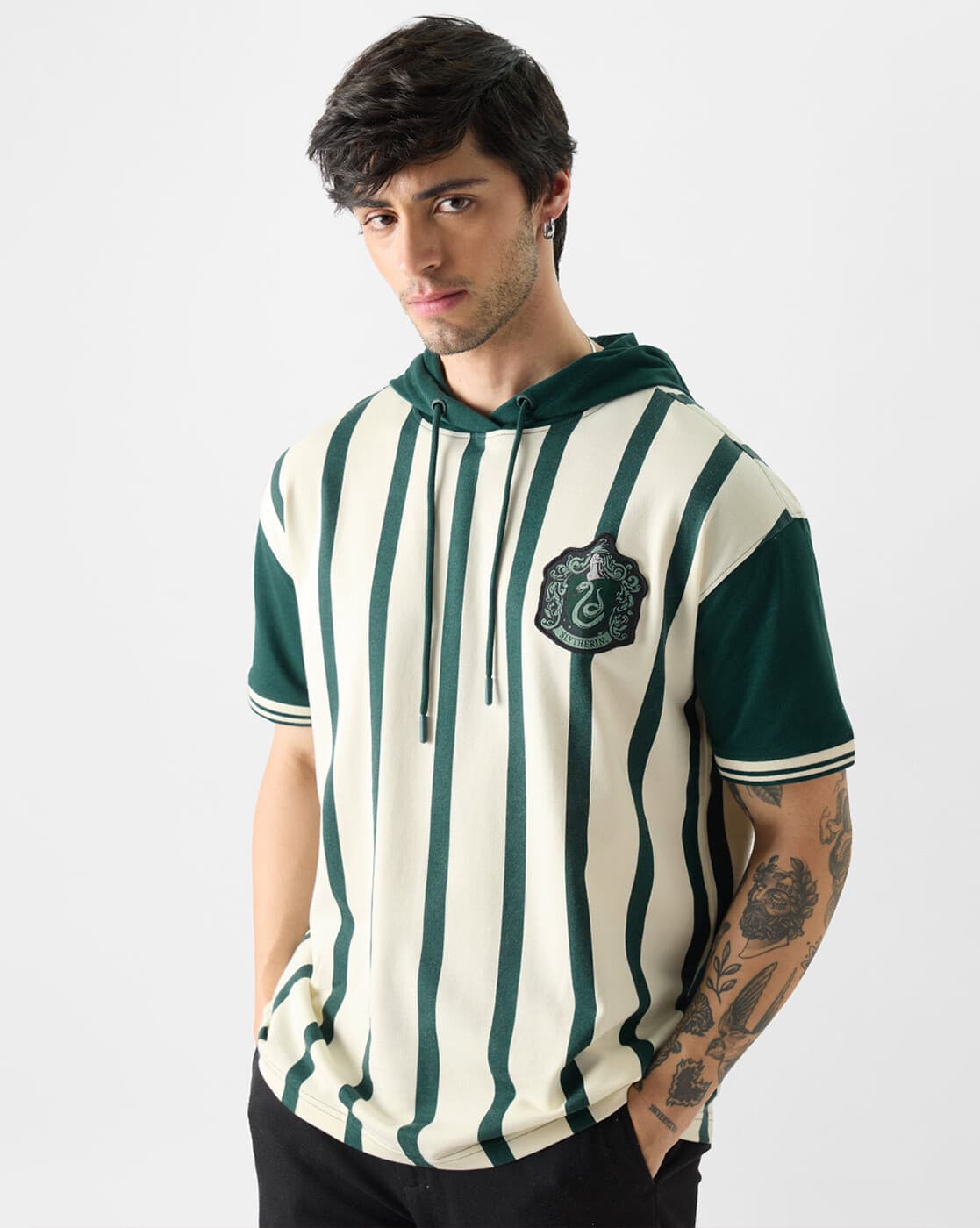 Harry Potter Slytherin|Harry Potter™  - Hooded T-Shirt with Short Sleeves