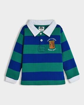 miarcus Striped Polo T-Shirt with Full Sleeves-picture-21
