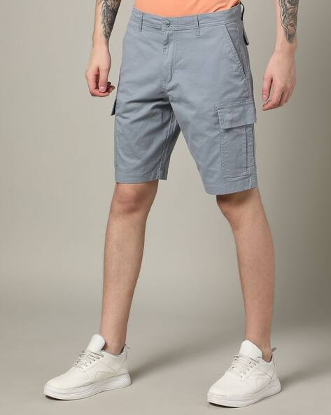 Men Slim Fit Cargo Shorts with Insert Pockets