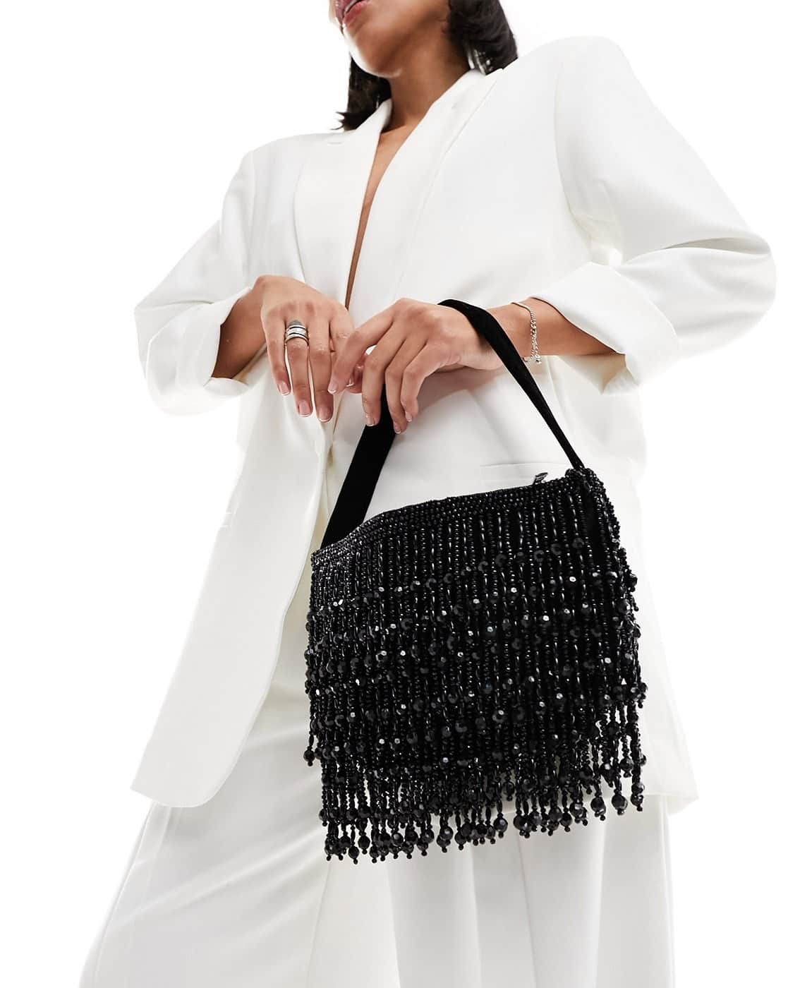 Beaded Tassel Fringe Shoulder Bag