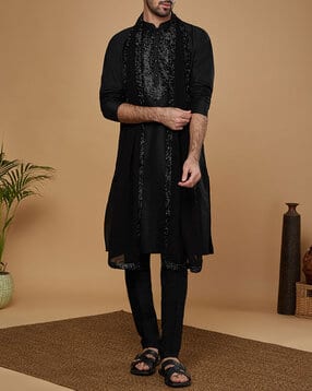 Men Embellished Georgette Stole-image-23