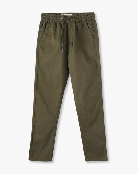 Boys Relaxed Fit Flat-Front Trousers