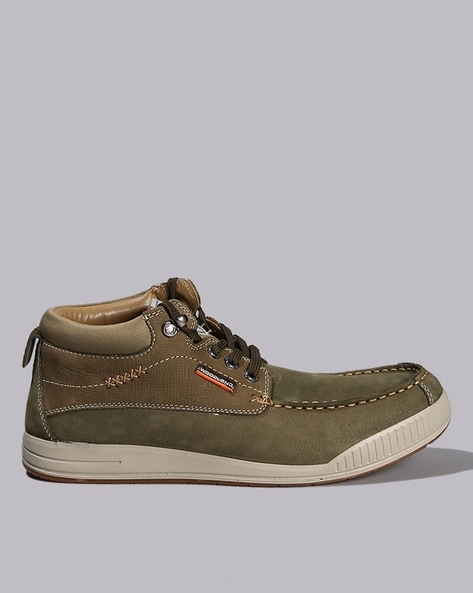 Woodland Men Mid-Top Lace-Up Shoes