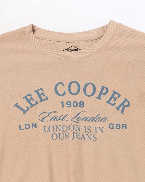 Lee Cooper T-Shirt Beige Homme Olaz Écru S