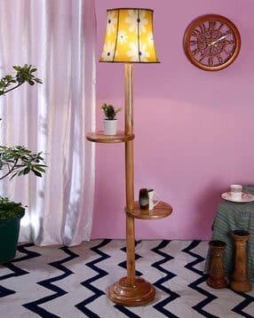devansh Floral Print Wooden Floor Lamp-picture-39