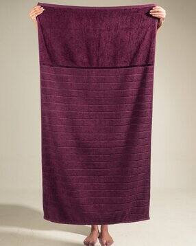 Striped Cotton Sheared Bath Towel 59" x 30"