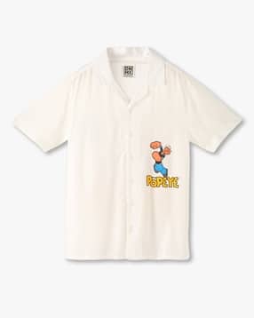 Boys Popeye Placement Print Shirt-image-25