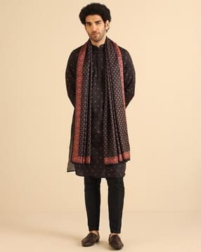 kisah Men Floral Woven Pashmina Stole-picture-35