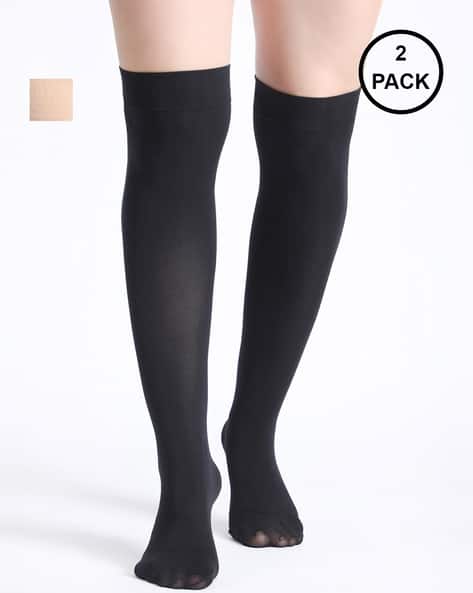 Buy Beige Black Socks Stockings for Women by N2s Next2skin