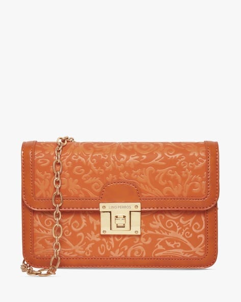 Lino Perros Women Leaf Print Sling Bag