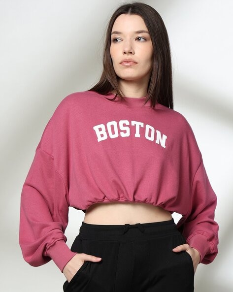 Women Printed Crew-Neck Sweatshirt