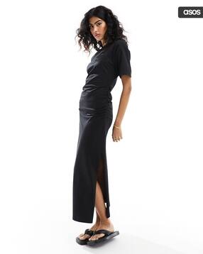 Asos Design Black T Shirt Maxi Dress Asos T Shirt Dress Maxi