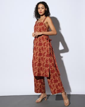 Women Floral Print Kurta & Pants Co-Ord Set