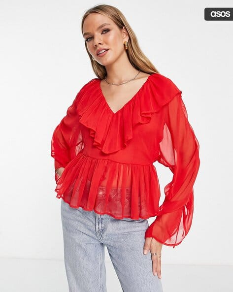 asos ruffle top