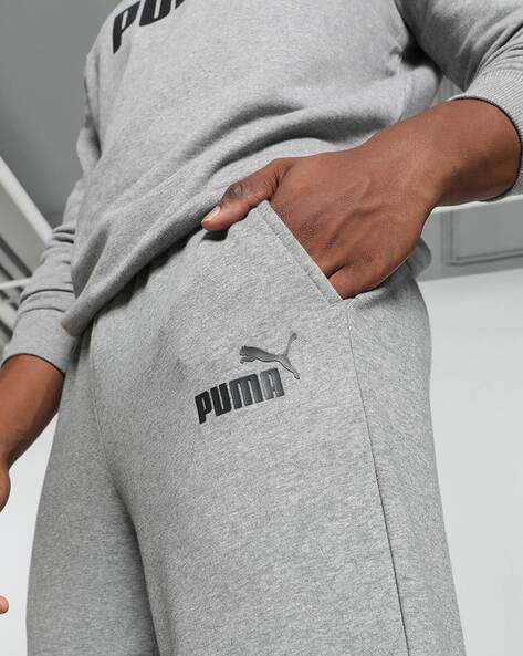 Grey puma joggers jd best sale