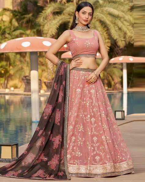 Buy Pink Lehenga Choli Sets for Women by ZEEL CLOTHING Online