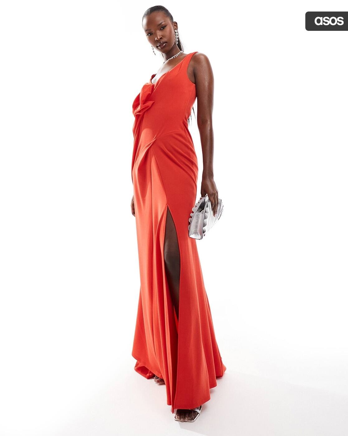 Buy Red Dresses for Women by ASOS DESIGN Online | Ajio.com