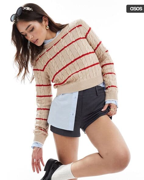 asos striped long sleeve top