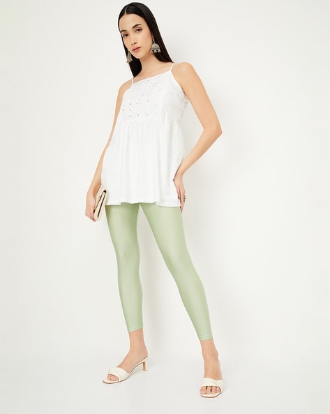 Buy Green Leggings for Women by MAX Online Ajio