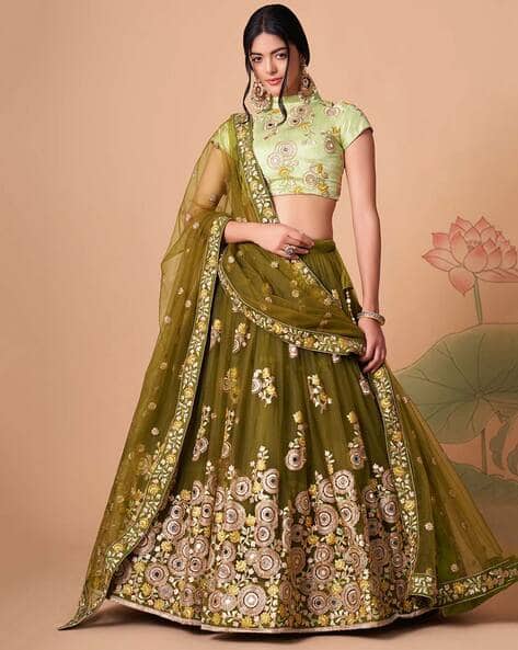Buy Mehndi Lehenga Choli Sets for Women by ZEEL CLOTHING Online