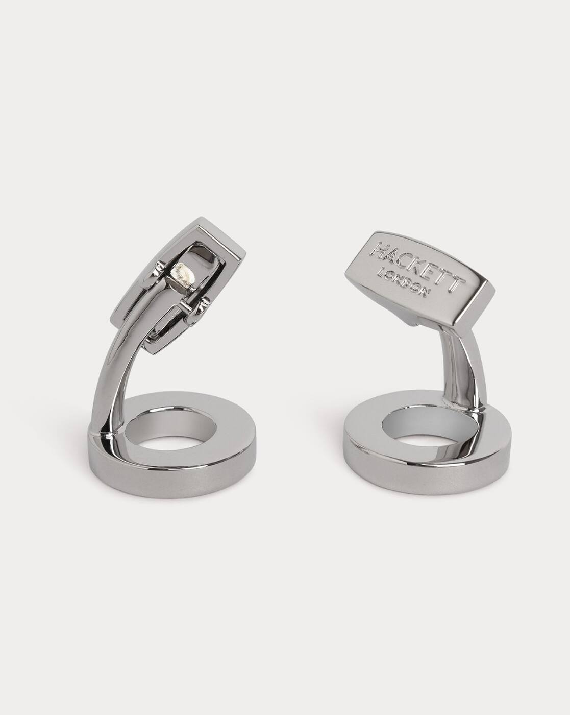 Silver Engraved Logo Cufflinks